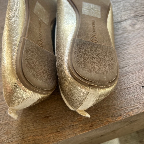 J CREW Crewcuts Women Metallic Gold Ballet Flats - Size K5 / 37 EU / 6.5 US - Picture 10 of 11
